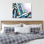 神秘的な川の跳ね橋が見える キャンバスプリント (インサイチュ (寝室))