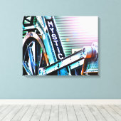 神秘的な川の跳ね橋が見える キャンバスプリント (インサイチュ (ウッドフロア))