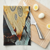 神秘的な巻物の古代呪文 キッチンタオル (四つ折り)