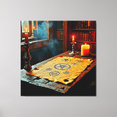 神秘的な巻物の古代呪文 キャンバスプリント (正面)