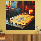 神秘的な巻物の古代呪文 キャンバスプリント (インサイチュ (リビング))