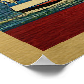 神秘的な帆船ポスターヴィンテージトラベルコネチカット ポスター (角)