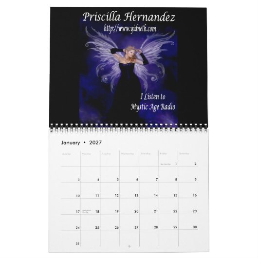 神秘的な年齢のラジオのカレンダー カレンダー (1月 2027)