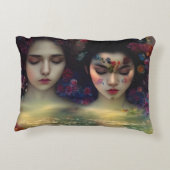 神秘的な庭園：フローラの夢 アクセントクッション (裏面)