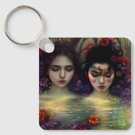 神秘的な庭園：フローラの夢 キーホルダー