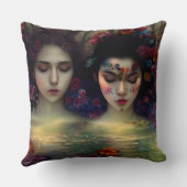 神秘的な庭園:フローラの夢 クッション (裏面)