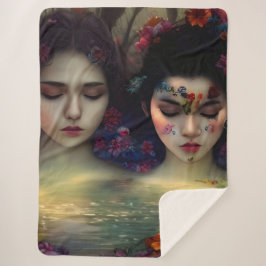 神秘的な庭園：フローラの夢 シェルパブランケット