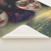 神秘的な庭園：フローラの夢 シェルパブランケット (3/4)