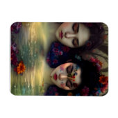 神秘的な庭園：フローラの夢 マグネット (横)