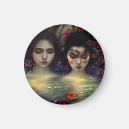 神秘的な庭園：フローラの夢 マグネット