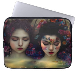 神秘的な庭園：フローラの夢 ラップトップスリーブ