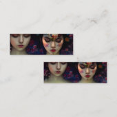 神秘的な庭園：フローラ夢ブックマーク スキニー名刺 (正面/裏面)