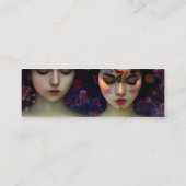 神秘的な庭園：フローラ夢ブックマーク スキニー名刺 (裏面)