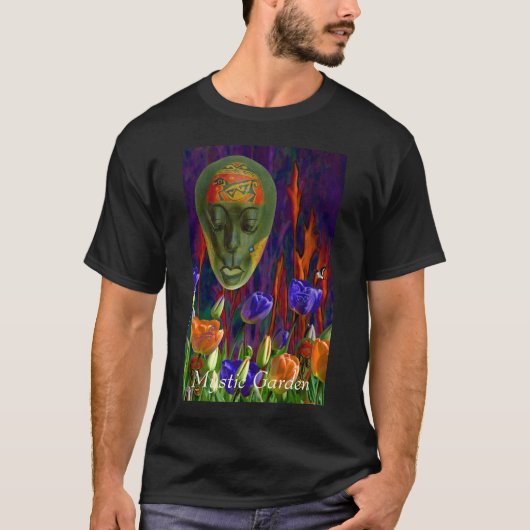 神秘的な庭。 availble大活字は頼みます tシャツ (正面)