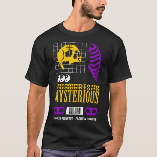 神秘的な悲しい美的エディなストリートウェア Tシャツ (正面)