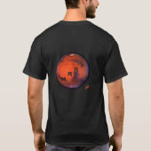 神秘的な惑星のTシャツ -- 火星-デザインの背部 Tシャツ (裏面)