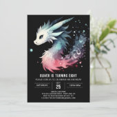 神秘的な愛らしいドラゴン誕生日 招待状 (スタンド正面)