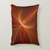 神秘的な抽象芸術フラクタルアートモダンの暖かい色 アクセントクッション (正面(垂直))