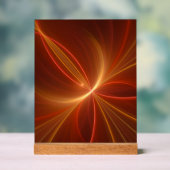 神秘的な抽象芸術フラクタルアートモダンの暖かい色 アクリルサイン (ニュートラル)