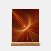 神秘的な抽象芸術フラクタルアートモダンの暖かい色 アクリルサイン (正面)