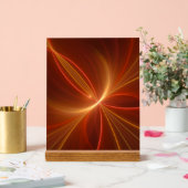 神秘的な抽象芸術フラクタルアートモダンの暖かい色 アクリルサイン (ウェディング)