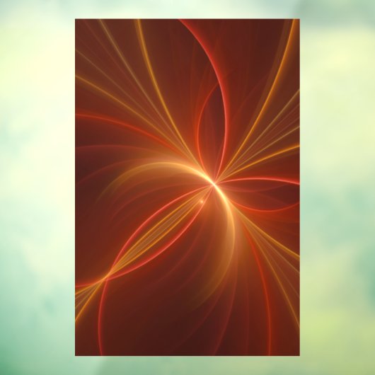 神秘的な抽象芸術フラクタルアートモダンの暖かい色 ウィンドウサイン (シート3)