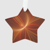 神秘的な抽象芸術フラクタルアートモダンの暖かい色 オーナメント (裏面)