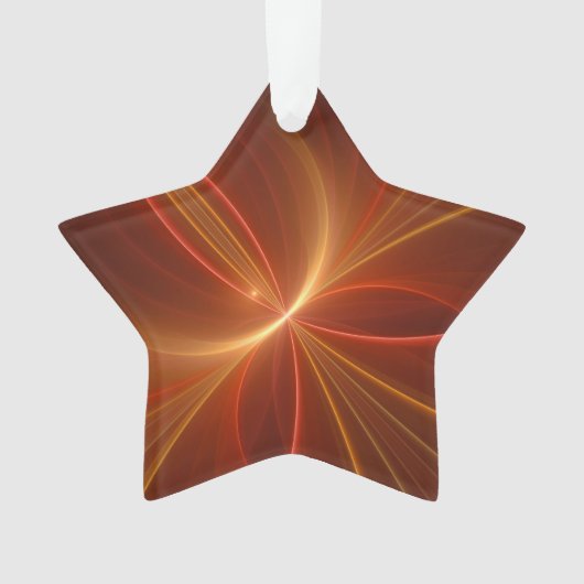 神秘的な抽象芸術フラクタルアートモダンの暖かい色 オーナメント (正面)