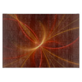 神秘的な抽象芸術フラクタルアートモダンの暖かい色 カッティングボード (正面)