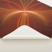 神秘的な抽象芸術フラクタルアートモダンの暖かい色 シェルパブランケット (3/4)