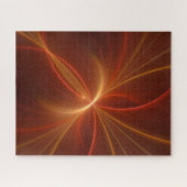 神秘的な抽象芸術フラクタルアートモダンの暖かい色 ジグソーパズル (横)