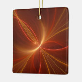 神秘的な抽象芸術フラクタルアートモダンの暖かい色 セラミックオーナメント (左)