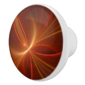 神秘的な抽象芸術フラクタルアートモダンの暖かい色 セラミックノブ (右)