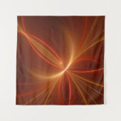 神秘的な抽象芸術フラクタルアートモダンの暖かい色 タペストリー (正面)