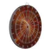 神秘的な抽象芸術フラクタルアートモダンの暖かい色 ダーツボード (正面左)