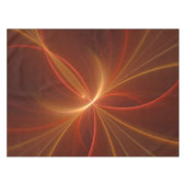 神秘的な抽象芸術フラクタルアートモダンの暖かい色 テーブルクロス (正面(横))