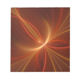 神秘的な抽象芸術フラクタルアートモダンの暖かい色 ノートパッド