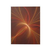 神秘的な抽象芸術フラクタルアートモダンの暖かい色 ノートパッド (回転)