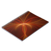 神秘的な抽象芸術フラクタルアートモダンの暖かい色 ノートブック (左側)