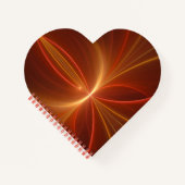 神秘的な抽象芸術フラクタルアートモダンの暖かい色 ノートブック (正面)