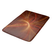 神秘的な抽象芸術フラクタルアートモダンの暖かい色 バスマット (アングル)