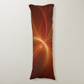 神秘的な抽象芸術フラクタルアートモダンの暖かい色 ボディピロー (正面縦)