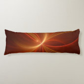 神秘的な抽象芸術フラクタルアートモダンの暖かい色 ボディピロー (正面)