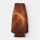 神秘的な抽象芸術フラクタルアートモダンの暖かい色 ボトルクーラー (正面)