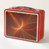 神秘的な抽象芸術フラクタルアートモダンの暖かい色 メタルランチボックス (正面)