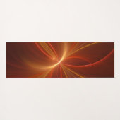 神秘的な抽象芸術フラクタルアートモダンの暖かい色 ヨガマット (裏面(横))