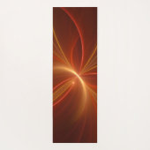 神秘的な抽象芸術フラクタルアートモダンの暖かい色 ヨガマット (裏面)