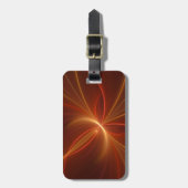 神秘的な抽象芸術フラクタルアートモダンの暖かい色 ラゲッジタグ (正面縦)