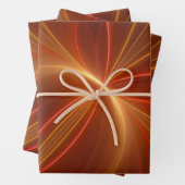 神秘的な抽象芸術フラクタルアートモダンの暖かい色 ラッピングペーパーシート (インサイチュ)