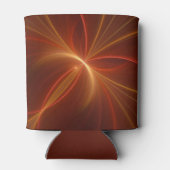 神秘的な抽象芸術フラクタルアートモダンの暖かい色 缶クーラー (裏面)